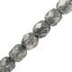 Czech Fire polished faceted glass beads 4mm Crystal antique chrome
